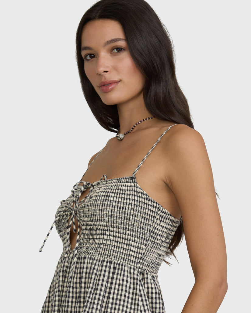 Beach-Check-Midi-Dress-White/Black-5