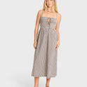 Beach Check Midi Dress - White/Black