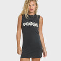 Paradise Knit Mini Dress - Black Sands