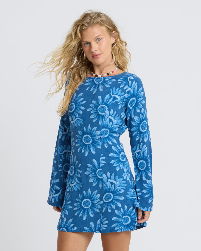 Billabong Way Out West Long Sleeve Mini Dress