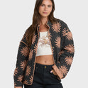 Folk Story Quilted Jacket - Black Sands