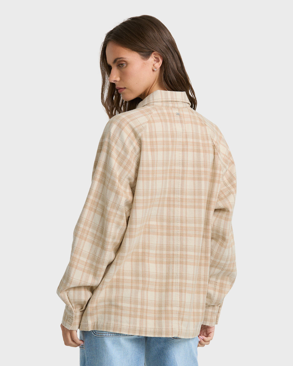 
Coastal Breeze Long Sleeve Flannel Shirt - White Cap