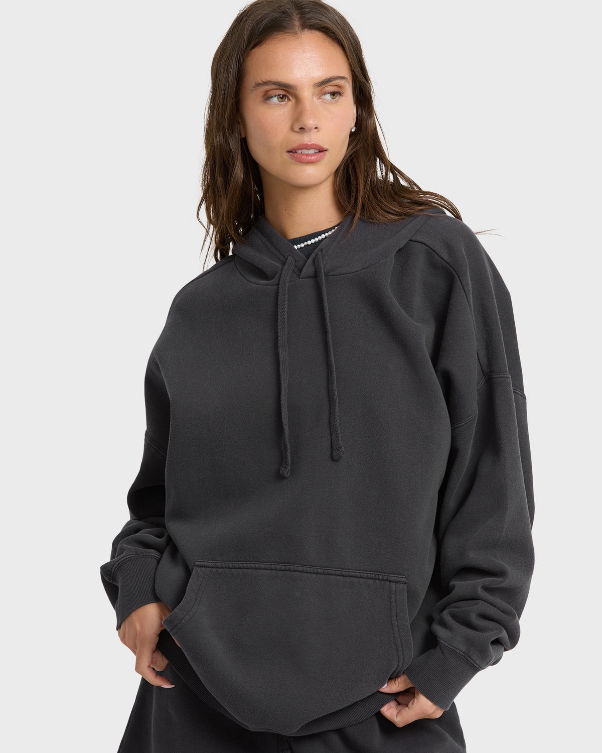 
All Stacked Pullover Hoodie - Black Sands