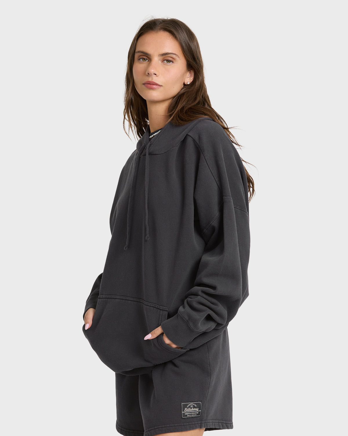 
All Stacked Pullover Hoodie - Black Sands