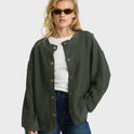 Fire Side Fleece Shacket - Canteen