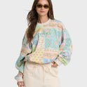 Love Crush Kendal Crewneck Sweatshirt - White Multi