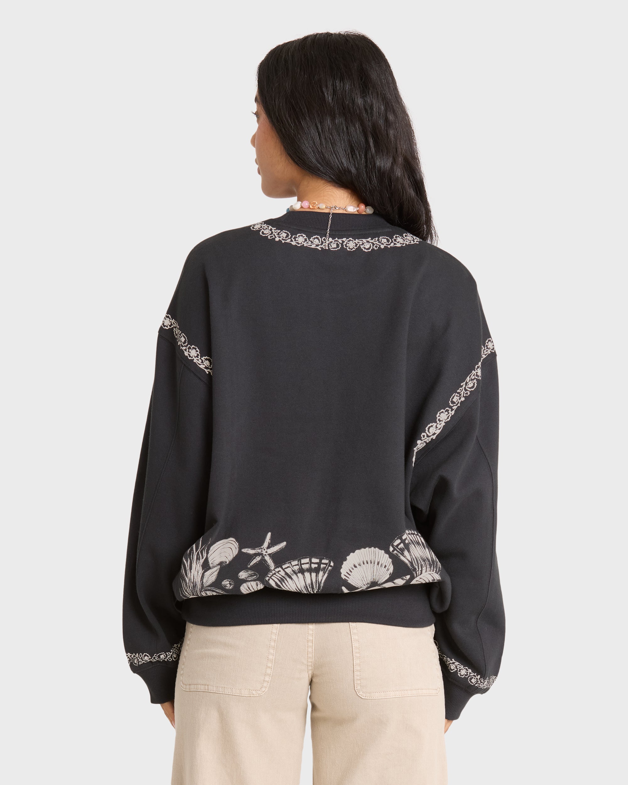 Sea Treasure Kendal Crewneck Sweatshirt - Black Sands | Billabong