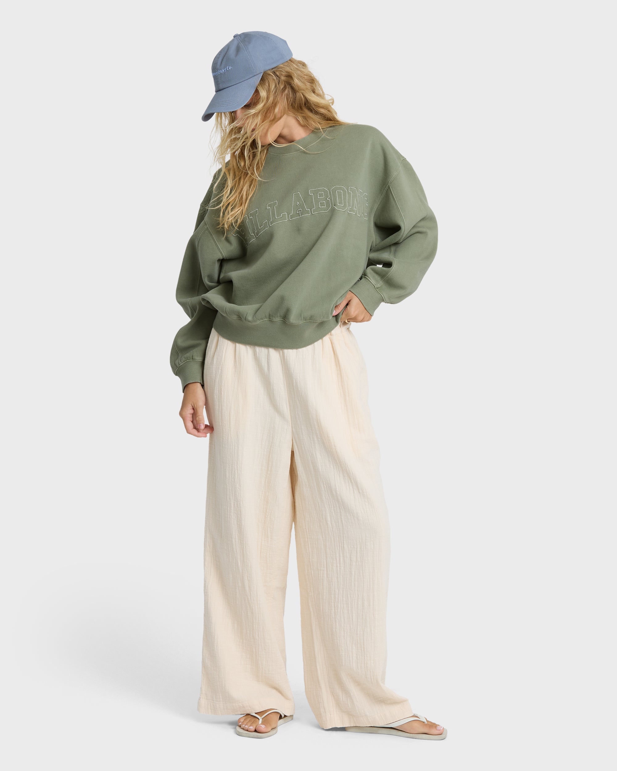 Vibes Kendal Crewneck Sweatshirt - Army Green | Billabong