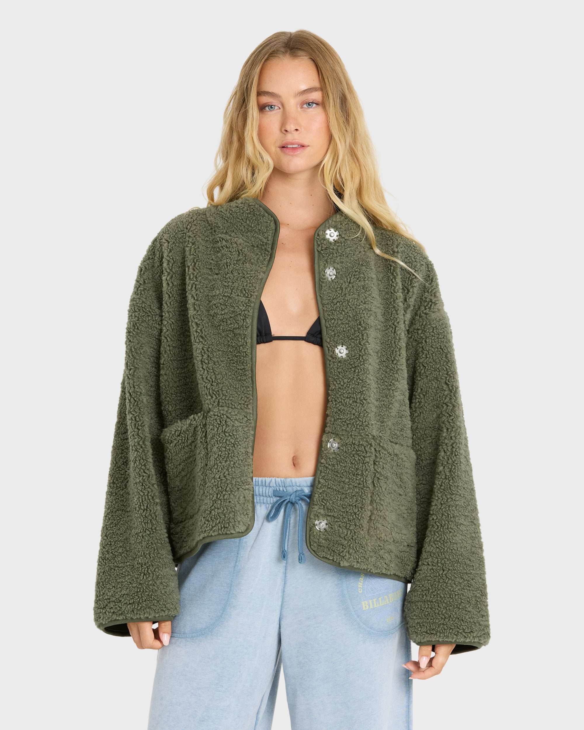 Camper Reversible Fleece Jacket - Canteen | Billabong