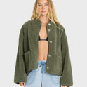 Camper Reversible Fleece Jacket - Canteen