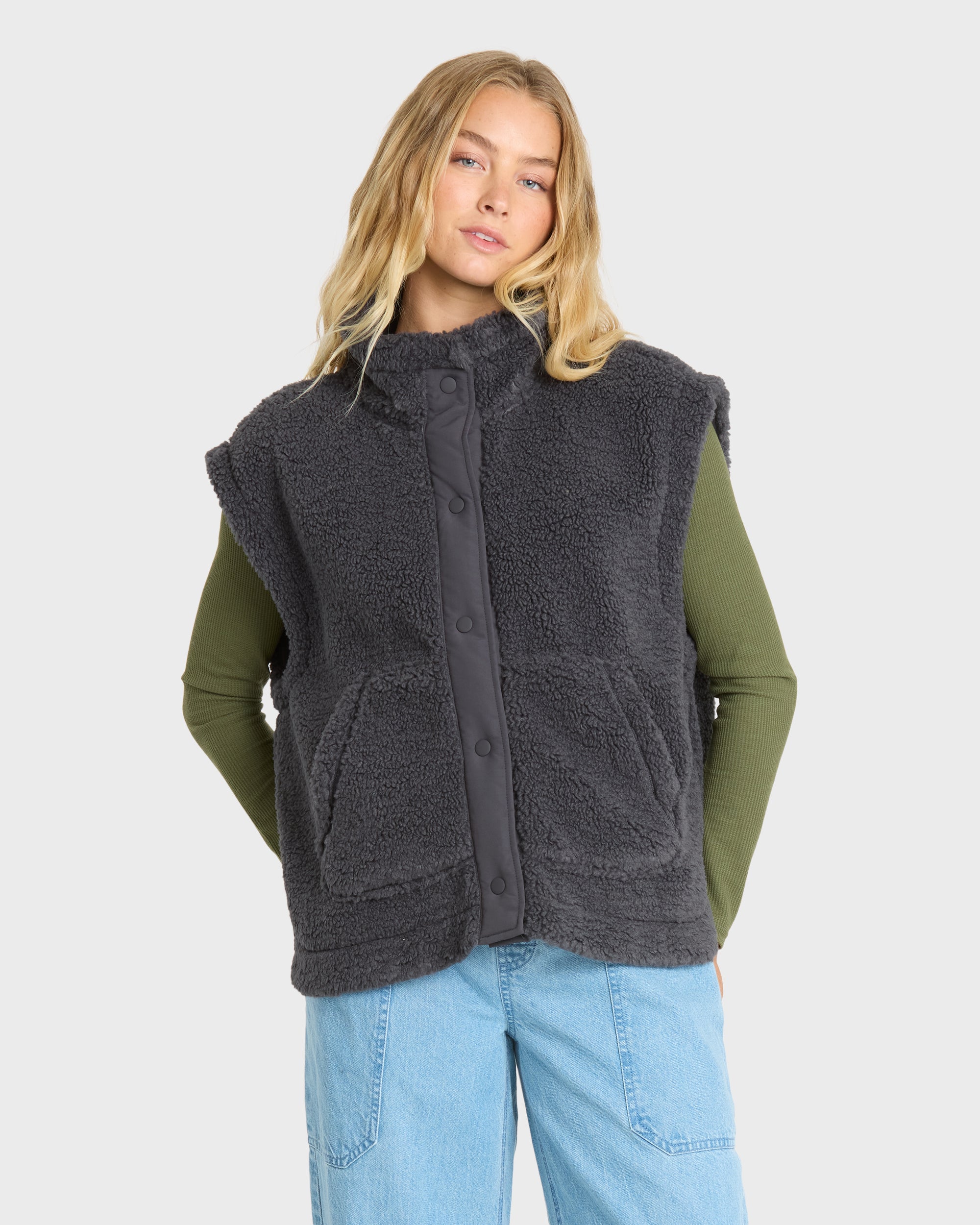 Waver Fleece Vest - Black Sands | Billabong