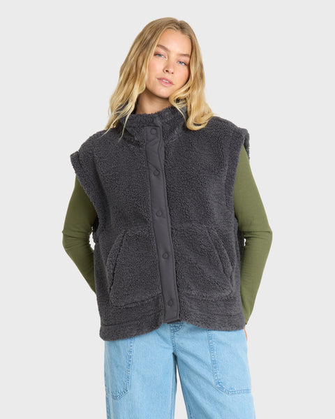 Waver Fleece Vest - Black Sands | Billabong