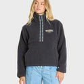 Horizon Sherpa Mock Neck Half Zip Sweatshirt - Black Sands