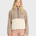 Horizon Sherpa Mock Neck Half Zip Sweatshirt - Cobblestone
