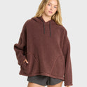 Time Out Sherpa Fleece Pullover Hoodie - Espresso