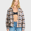 Adventure Division Breezy Fleece Shacket - Blue Bell