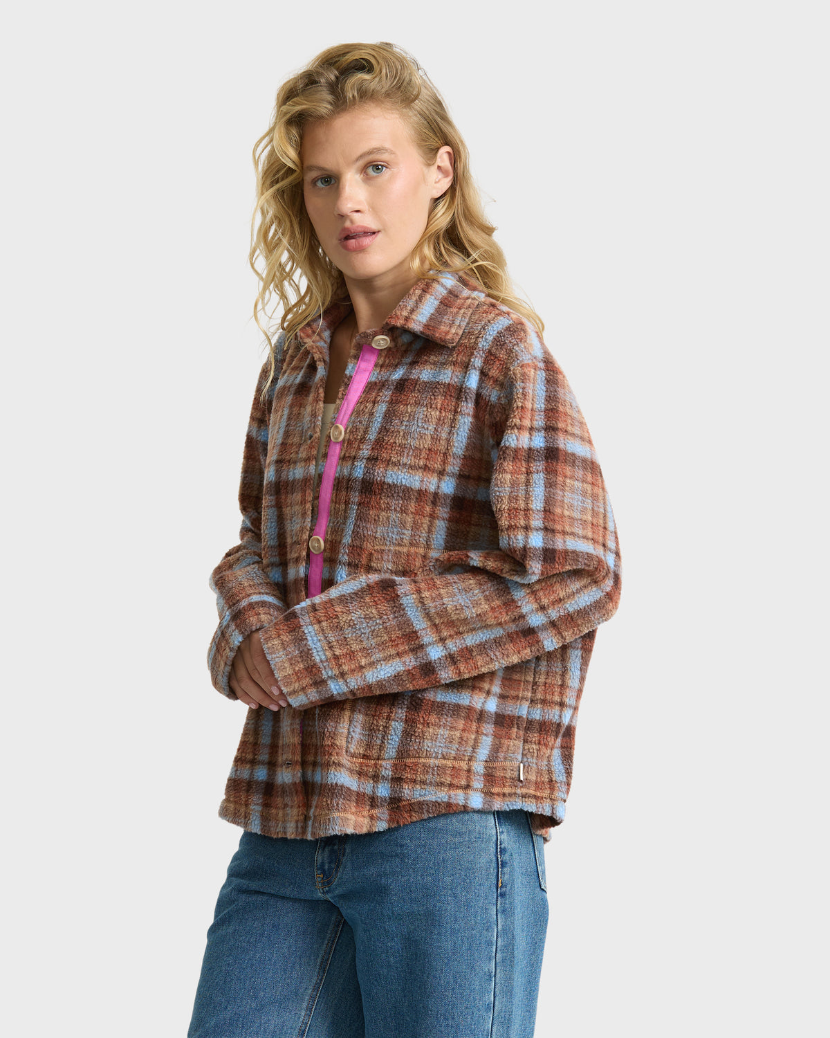 
Adventure Division Breezy Fleece Shacket - Teak