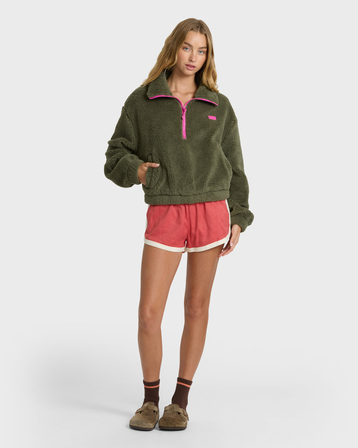 
Adventure Division Barra Sherpa Half-Zip Sweatshirt - Canteen