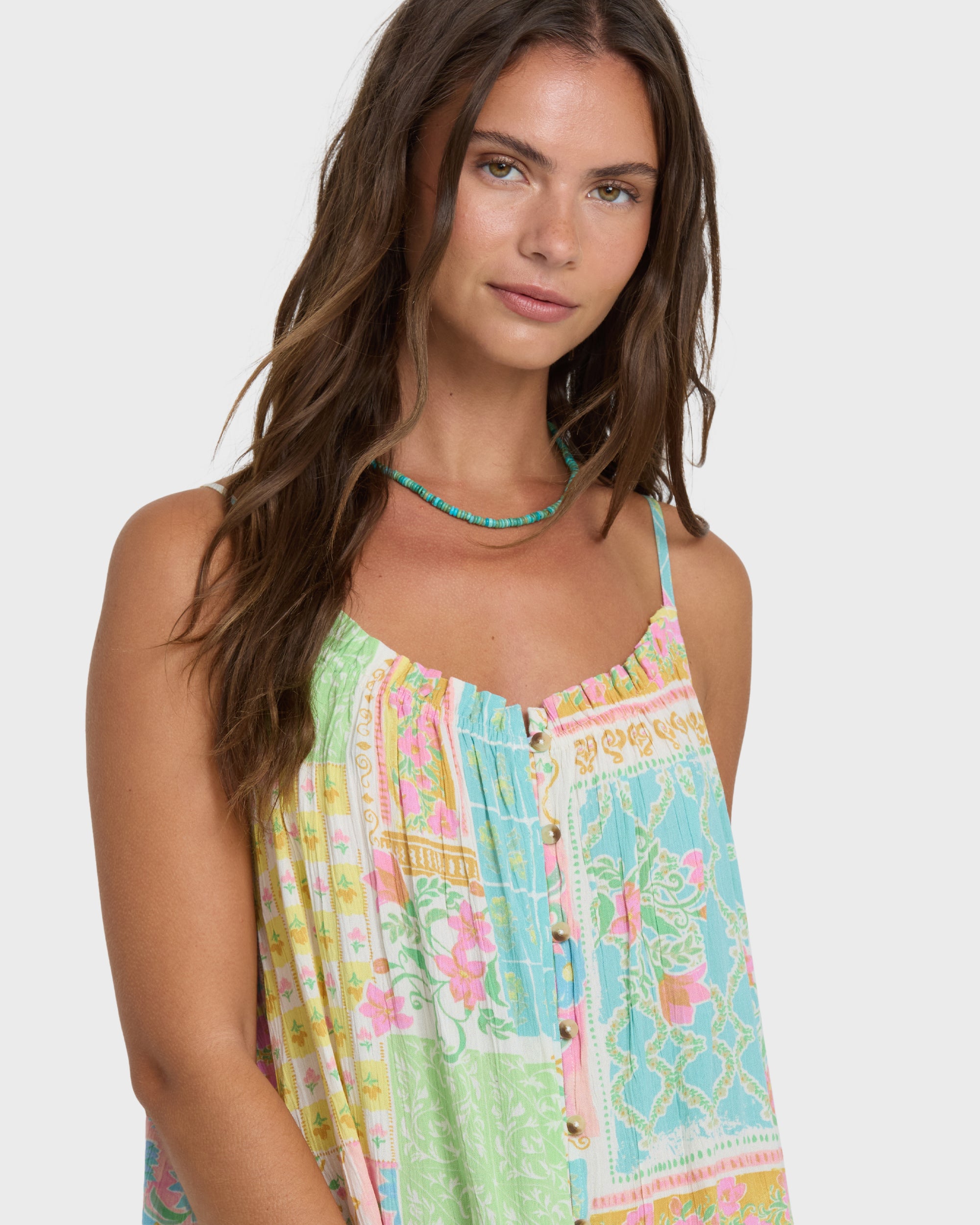 billabong white maxi dress Perla - Multi With its maxi length Size:2XL (22-24) Swatch:#25201e Veronica Beard Gemma Silk-Blend
