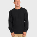 Essential Thermal Long Sleeve Knit Tee - Black
