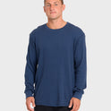 Essential Thermal Long Sleeve Knit Tee - Dark Denim