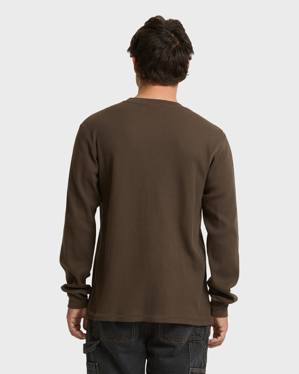 
Essential Thermal Long Sleeve Knit T-Shirt - Slate Black