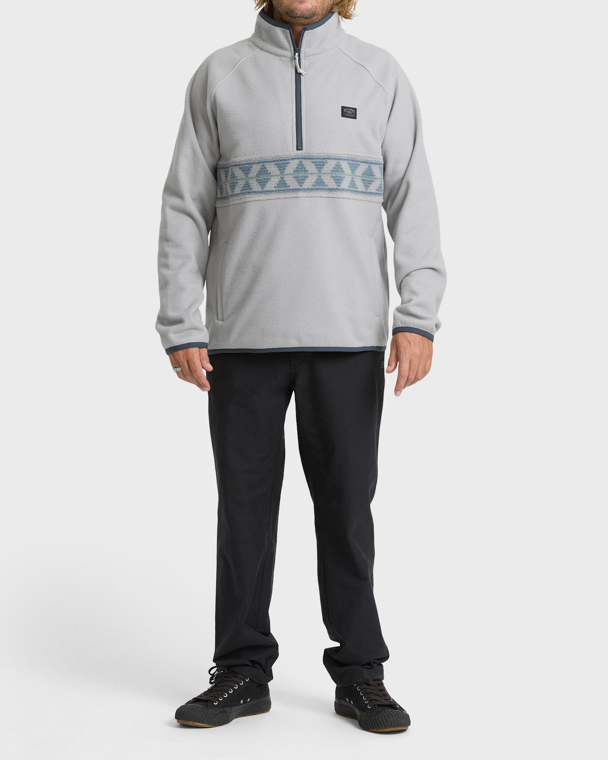
Adventure Division Boundary Mock Neck Half-Zip Sweatshirt - Alloy