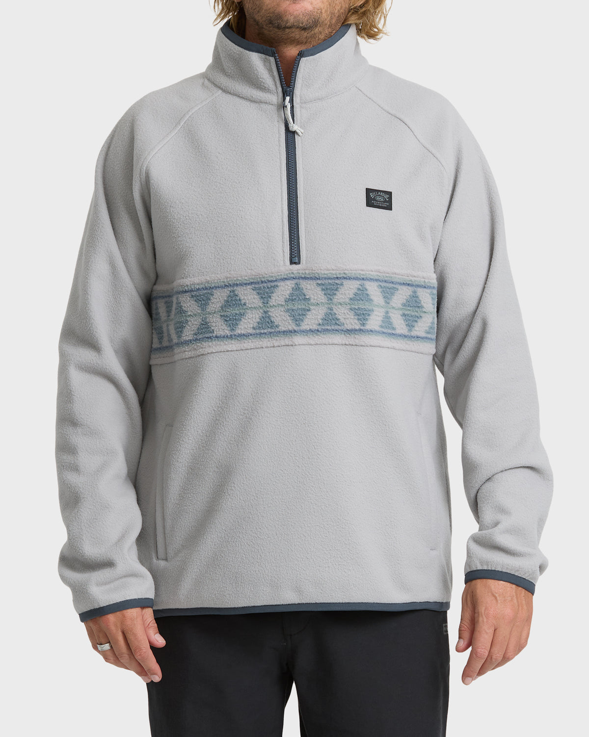 
Adventure Division Boundary Mock Neck Half-Zip Sweatshirt - Alloy