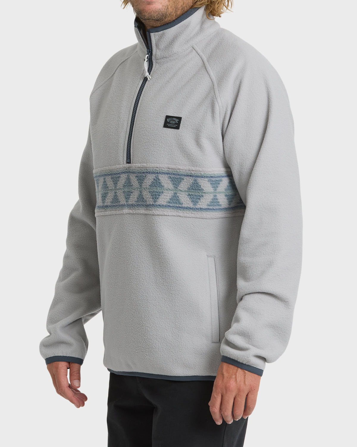 
Adventure Division Boundary Mock Neck Half-Zip Sweatshirt - Alloy