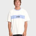 Bad Dog Shrapnel Ringer Short Sleeve Jersey T-Shirt - Off White
