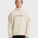 Bad Dog Progress Mock Neck Quarter-Zip Sweatshirt - Oatmeal
