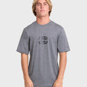 All Day Wave Loose Fit Short Sleeve Surf Tee - Light Gray Heather