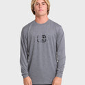 All Day Wave Long Sleeve Surf Tee - Light Gray Heather
