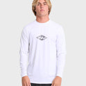 All Day Wave Long Sleeve Surf Tee - White