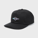 Crayon Wave Snapback Hat - Black