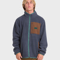 Alpine Mock Neck Full-Zip Fleece - Blue Graphite