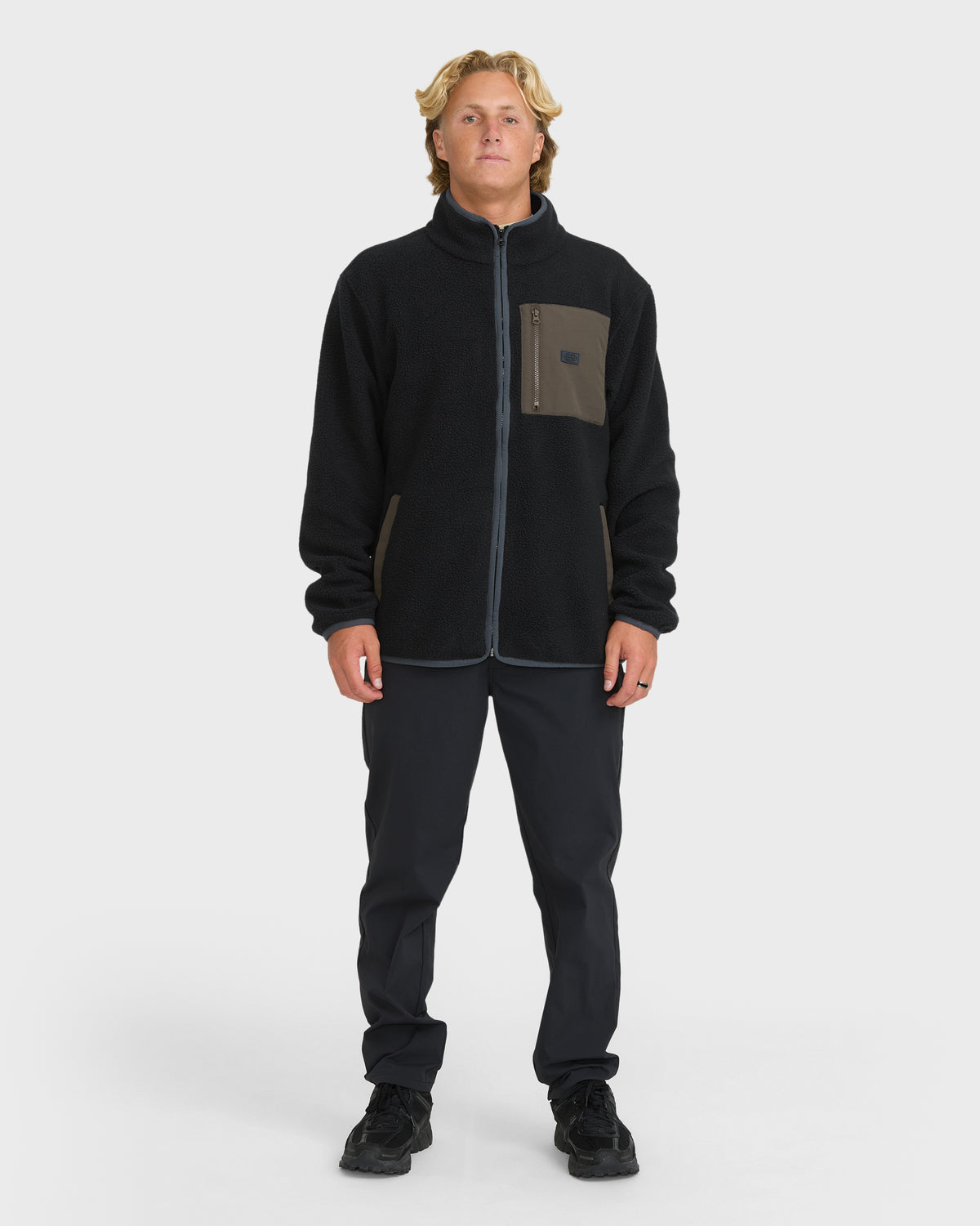 
Adventure Division Alpine Mock Neck Full-Zip Fleece Jacket - Black