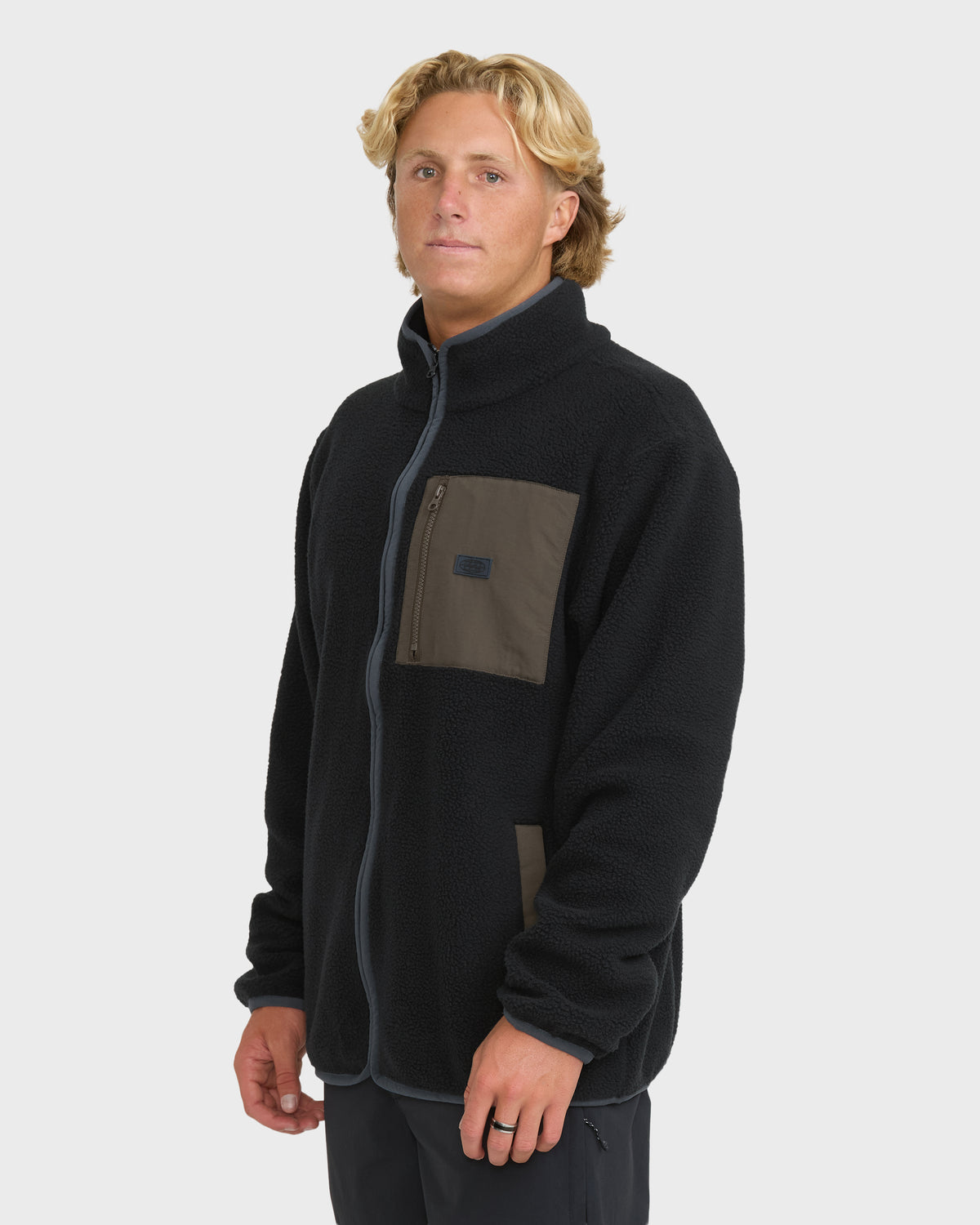 
Adventure Division Alpine Mock Neck Full-Zip Fleece Jacket - Black