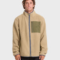 Alpine Mock Neck Full-Zip Fleece - Pale Khaki