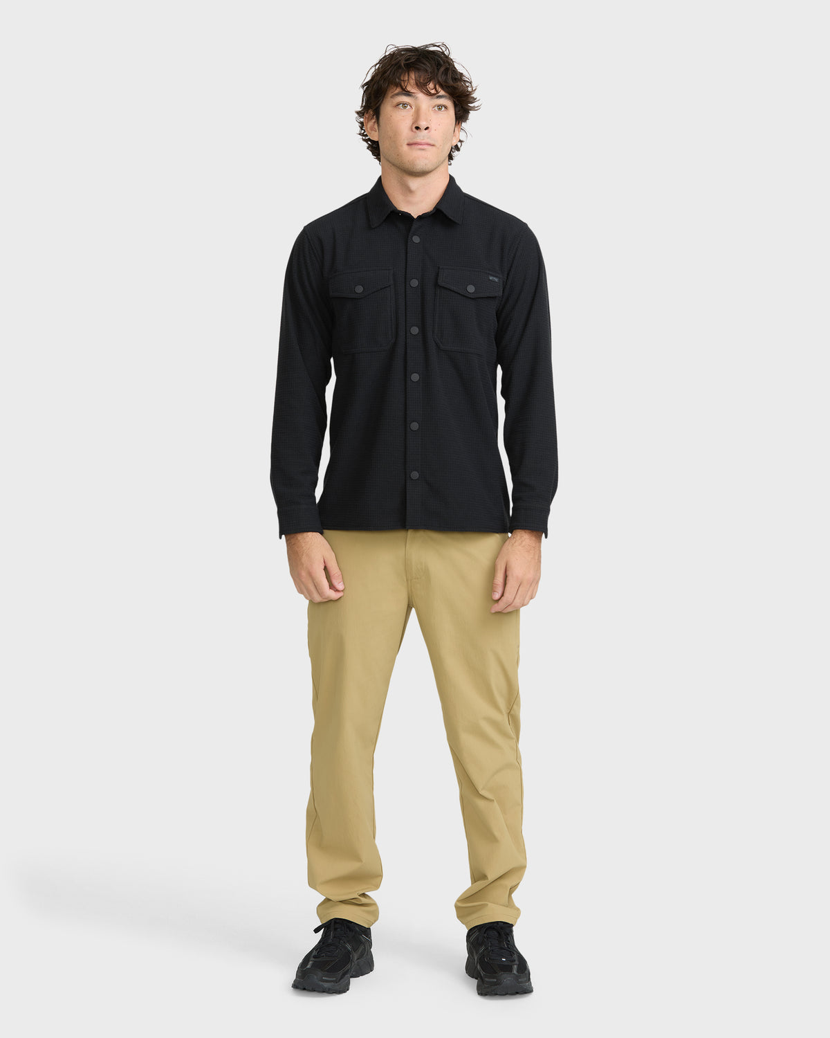 
Adventure Division Ridge Long Sleeve Fleece Overshirt - Black