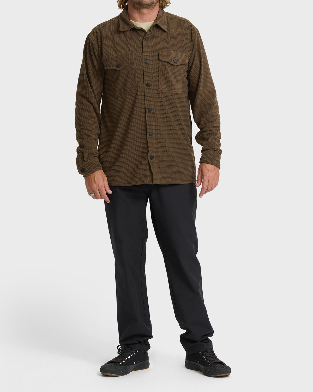 
Adventure Division Ridge Long Sleeve Fleece Overshirt - Dark Earth