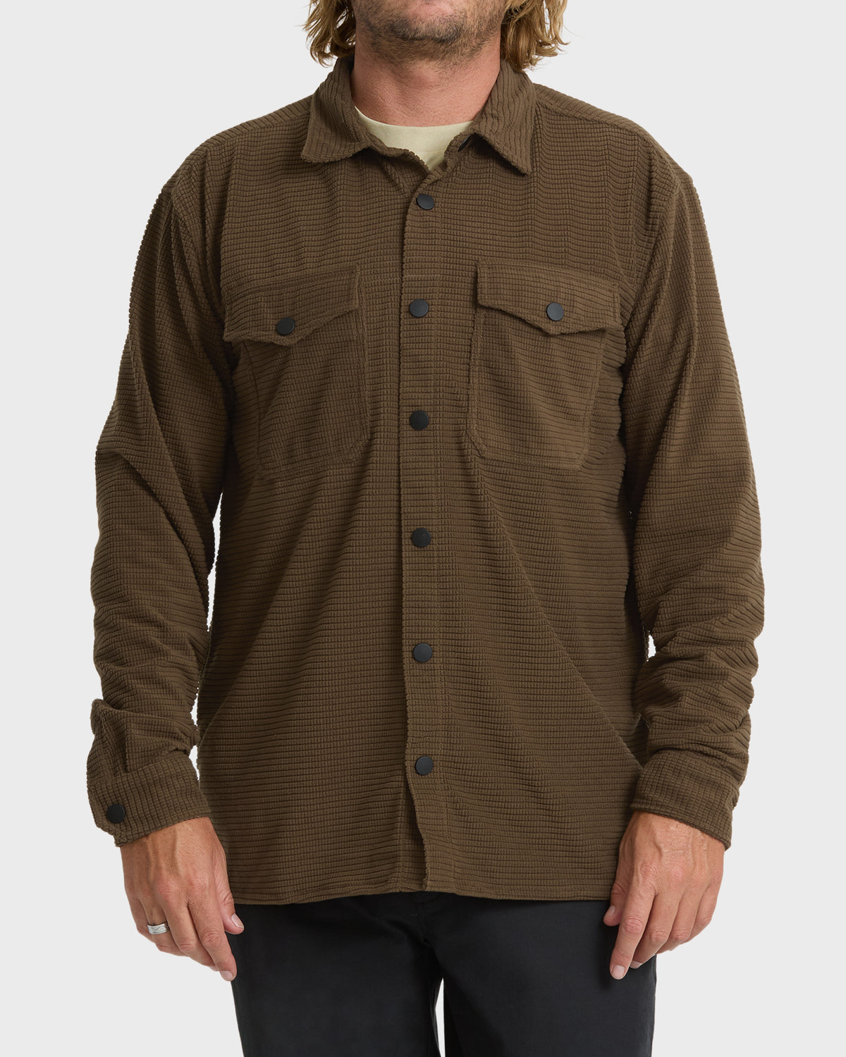 
Adventure Division Ridge Long Sleeve Fleece Overshirt - Dark Earth