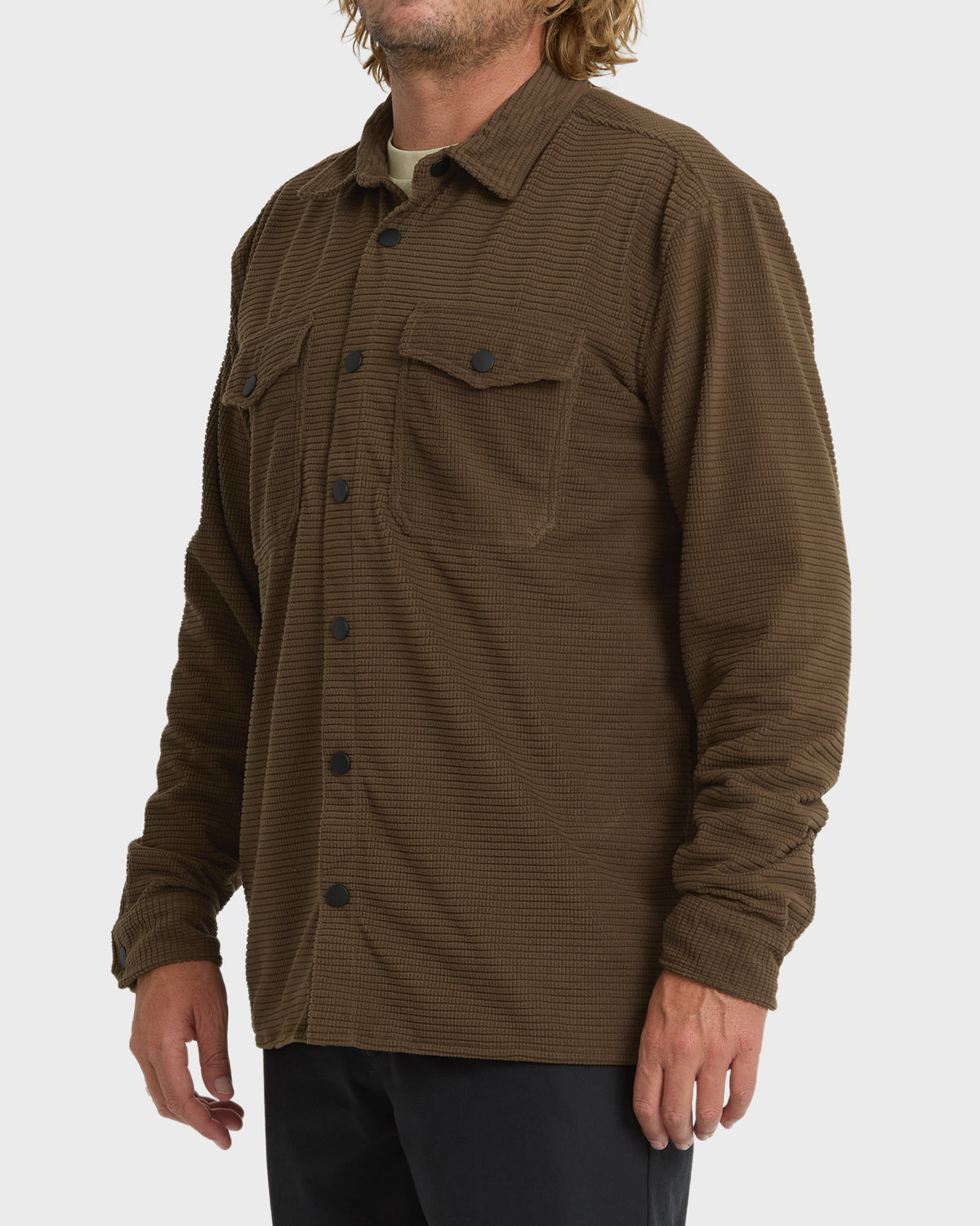
Adventure Division Ridge Long Sleeve Fleece Overshirt - Dark Earth