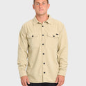 Adventure Division Ridge Long Sleeve Fleece Overshirt - Sand Khaki