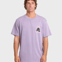 Tear Premium Short Sleeve Knit T-Shirt - Purple Ash