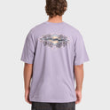 Biscus OG Short Sleeve Cotton T-Shirt - Purple Ash