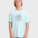 Frond Premium Short Sleeve Cotton T-Shirt - Coastal Blue