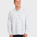 Garage Post Up Long Sleeve Oxford Shirt - Blue Smoke