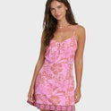 Fresh Daze Mini Border Mini Dress - Party Pink