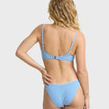 Mini Wave Check Maui Bikini Bottoms - True Blue
